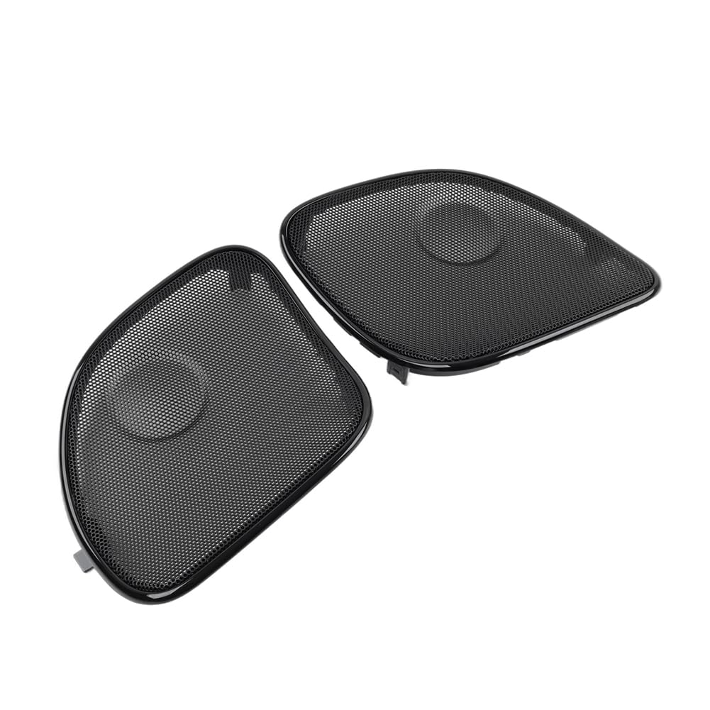 CNxinn10 2pcs Rear Grill Speaker Cover Tour Pack Pak Mesh Metal Black Motorbike for Harley Davidson Road Glide FLTRX