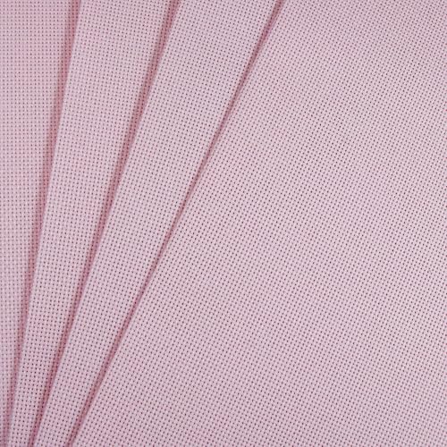 Image of KCS 4 /6 pc of 12 inch x 18 inch(30cmx45cm) 18CT Counted Cotton Aida Cloth Cross Stitch Fabric (4 pc,Pink)