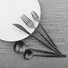 JASHII Luxury Black Flatware, Silverware Sets, 6-pieces Elegant Cute 18/10 Stainless Steel Silverware Set for Eating Home Kitchen Hotel Restaurant, Service Sets for 1 People, Dishwasher Safe