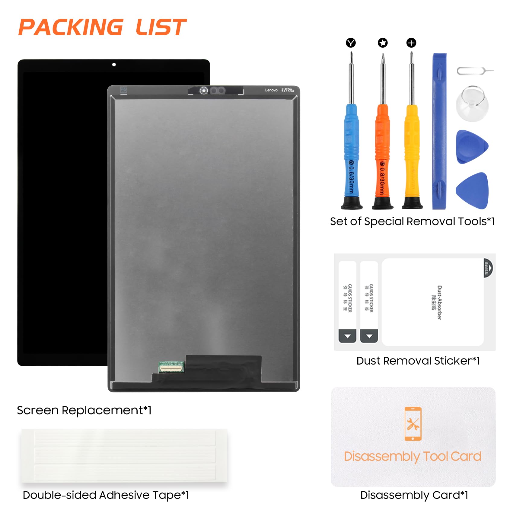 Pantalla LCD para Lenovo Tab M10 HD Gen 2 Reemplazo de la pantalla para Lenovo Tab M10 HD Gen 2 TB-X306 TB-X306F LCD Pantalla Táctil Digitalizer Panel de Cristal Montaje con Reparación Kit, Negro