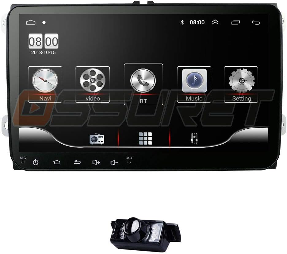 hizpo Android 10 Car Navigation Compatible to Polo Skoda Passat Transporter Car Stereo 9 Inch Supports WiFi Radio FM Bluetooth Steering Wheel Control Online/Offline GPS Navigation Mirror-Link