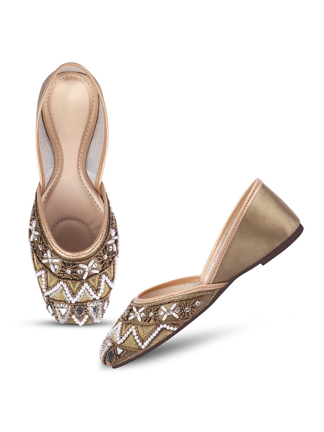 Froh Feet Stylish Juttis & Mojaris Traditional Hand Embroidered Stone Designs for Women & Girls (B0D4QW82NN) Amazon Price History, Amazon Price Tracker