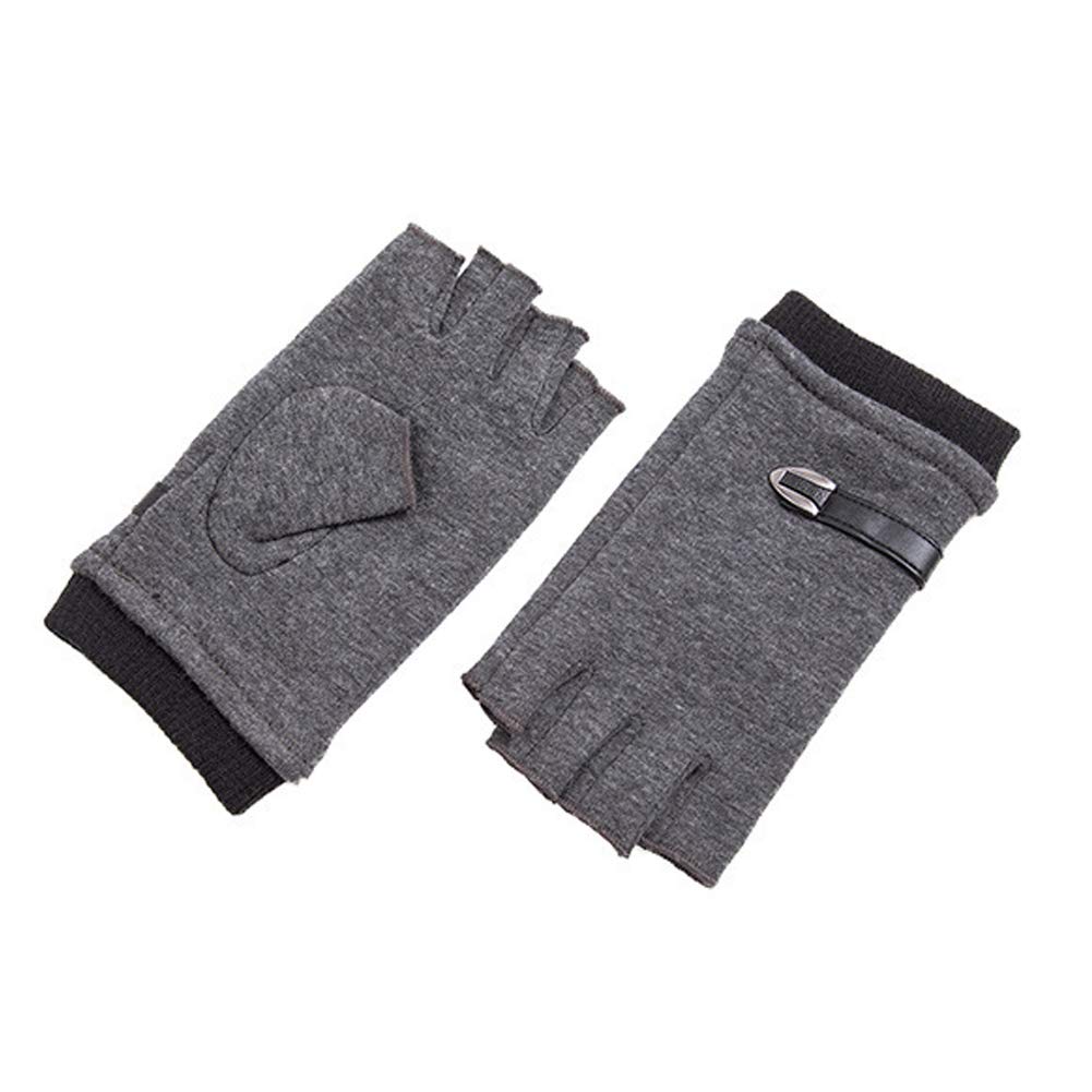 MILEVO Guantes, Guantes Térmicos, Guantes sin Dedos Invierno Cálido Medio Dedo Manopla Guantes de Trabajo Unisex for Hombre Térmico Ciclismo Moto Correr Al Aire Libre Negro