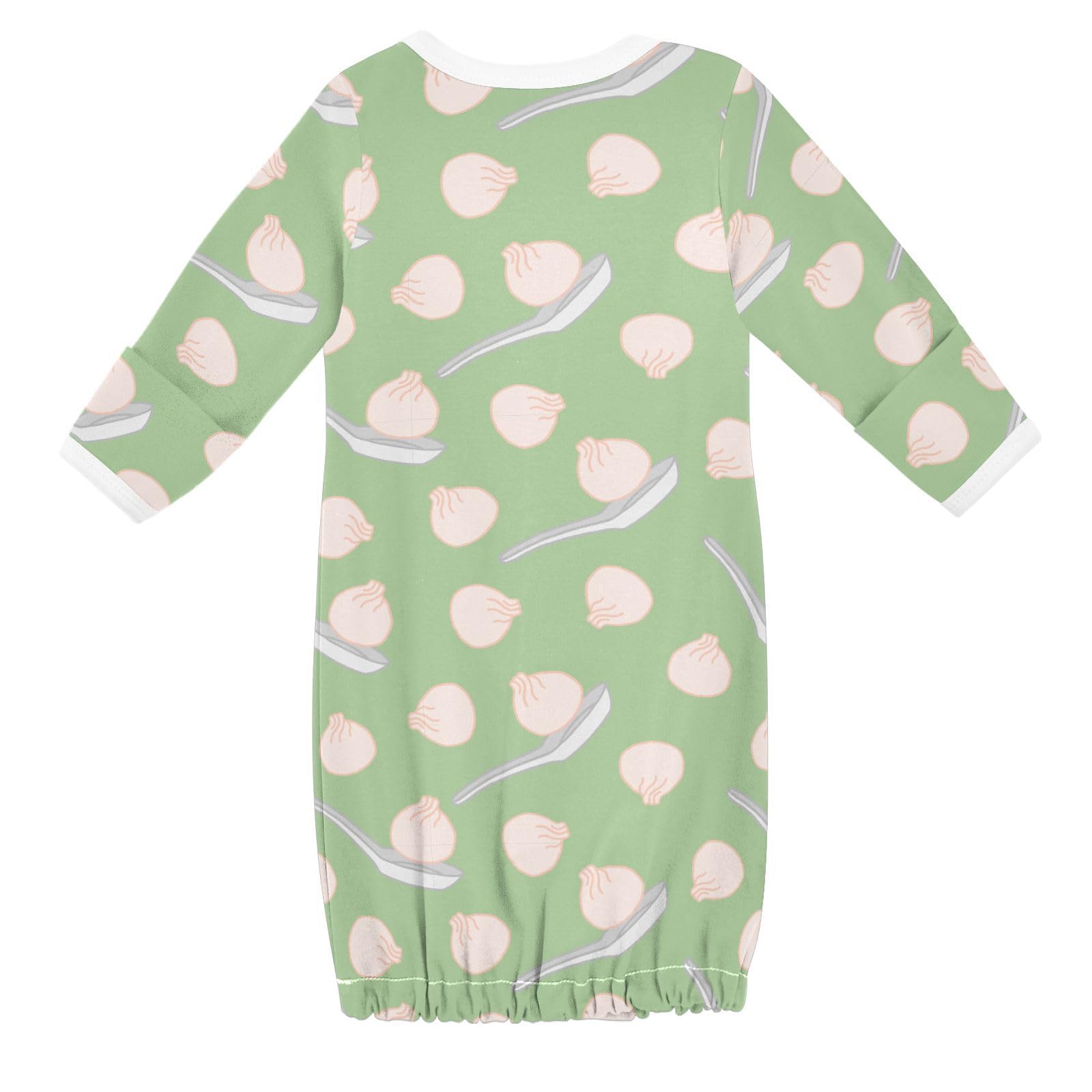 WIFIU Cute Xiaolongbao Baby Girls Boys Sleeper Gown Cotton Nightgown Long Sleeve, Baby Nightdress Sleeping Clothes for Newborn 0-3 Months Multicolor