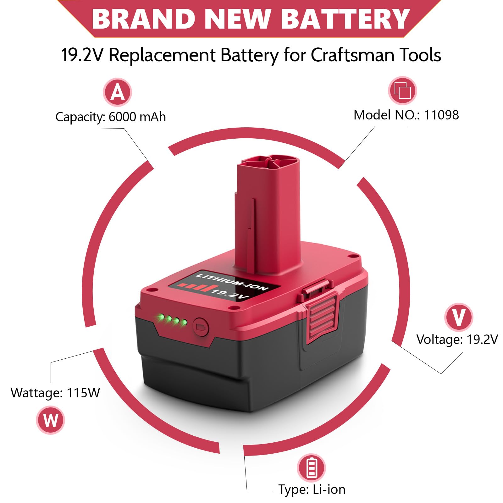 JS industries FMN2 ５'10 Amazon.com: 19.2V 6000mAh High Capacity Battery Replacement for