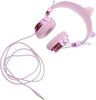 UKCOCO 2 Pçs Fone De Ouvido Com Fio Fones De Ouvido Meninas Fones De Ouvido Computador Fones De Ouvido De Gato Fones De Ouvido Estéreo Jogos Fones De Ouvido Sobre Fones De Ouvido Fones