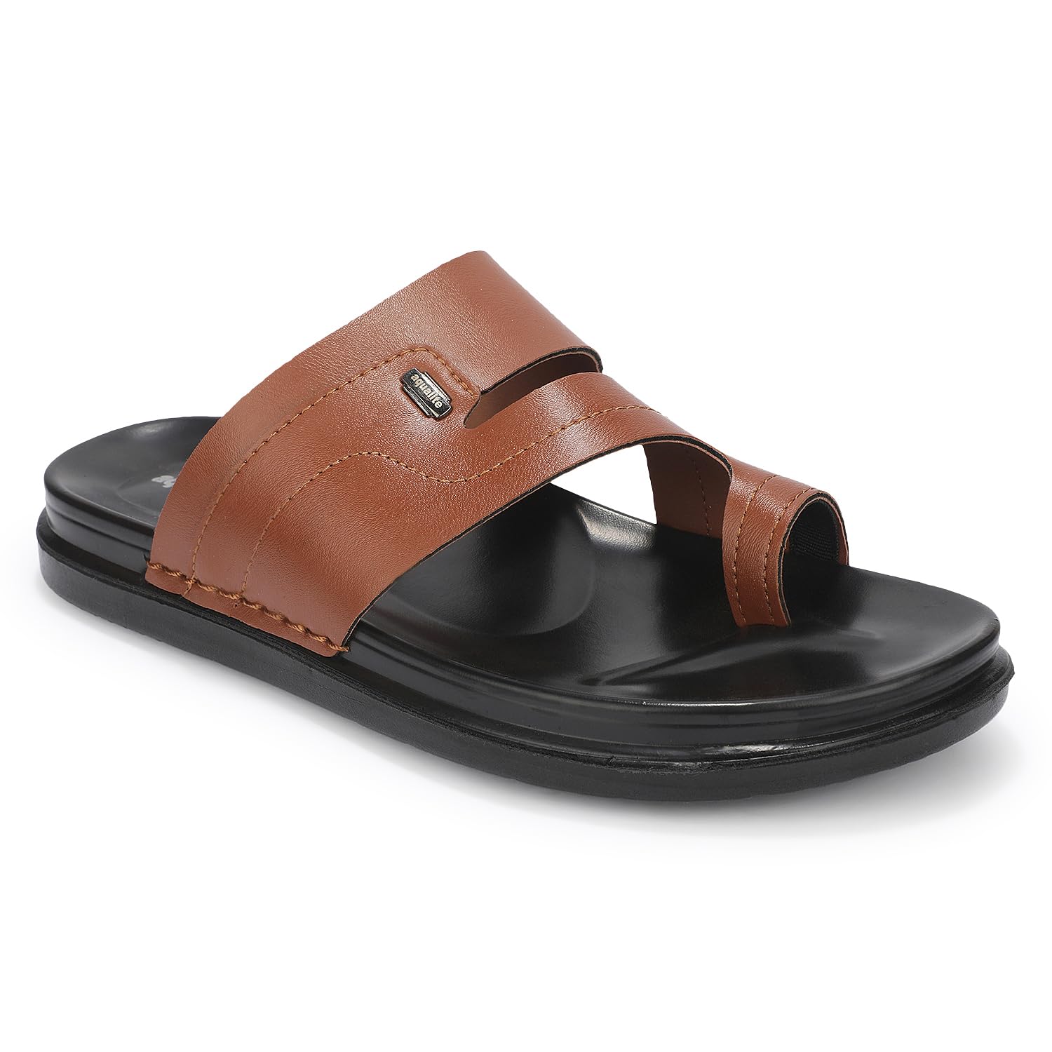 aqualite Men's PVC Rexine Sandals with Lightweight PU Sole | Comfortable Anti-Slip Casual Footwear for Walking, Office, Travel, Outdoor & Everyday Wear-picture-36