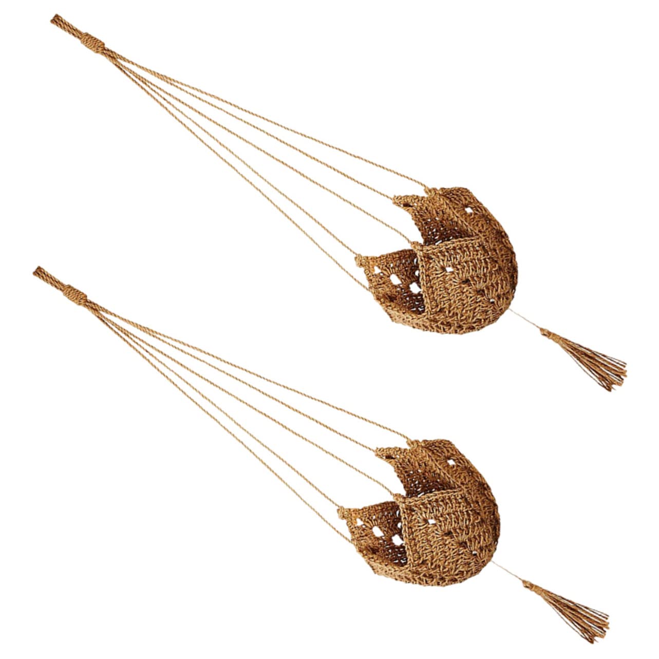 Yardwe 3 Set Di Portavasi Da Giardino in Macramè Decorazione Rustica Fioriera Sospesa Multiuso Per La Decorazione Della Casa 2 Pezzi * 3