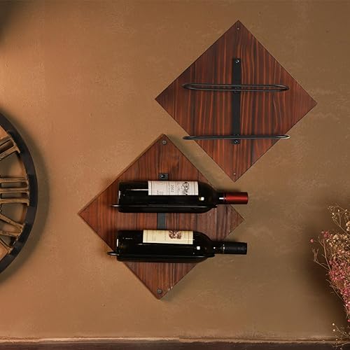 AimtoHome Juego de 2 soportes de madera para colgar en la pared, para decoración de pared del hogar, cocina, bar, bar