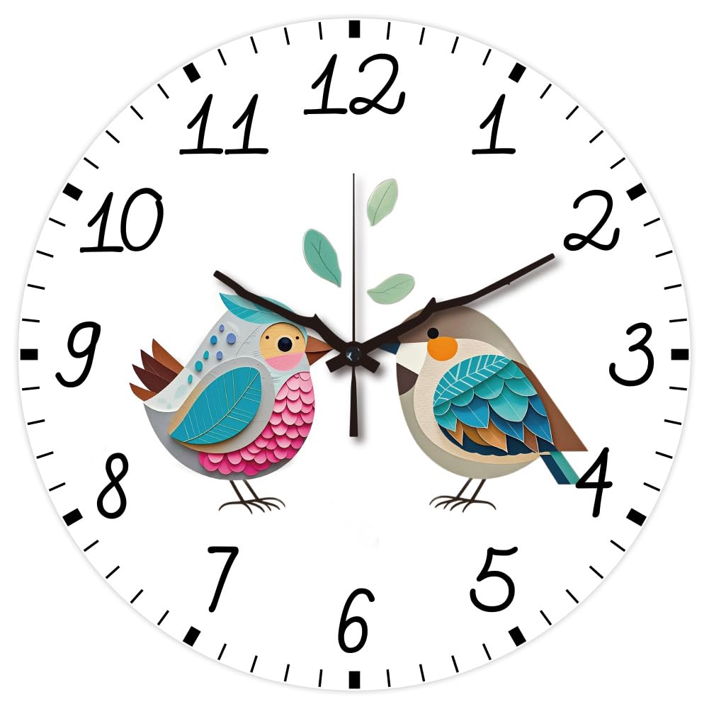 Horloge sans tic-tac ronde de 12 pouces pour un sommeil paisible