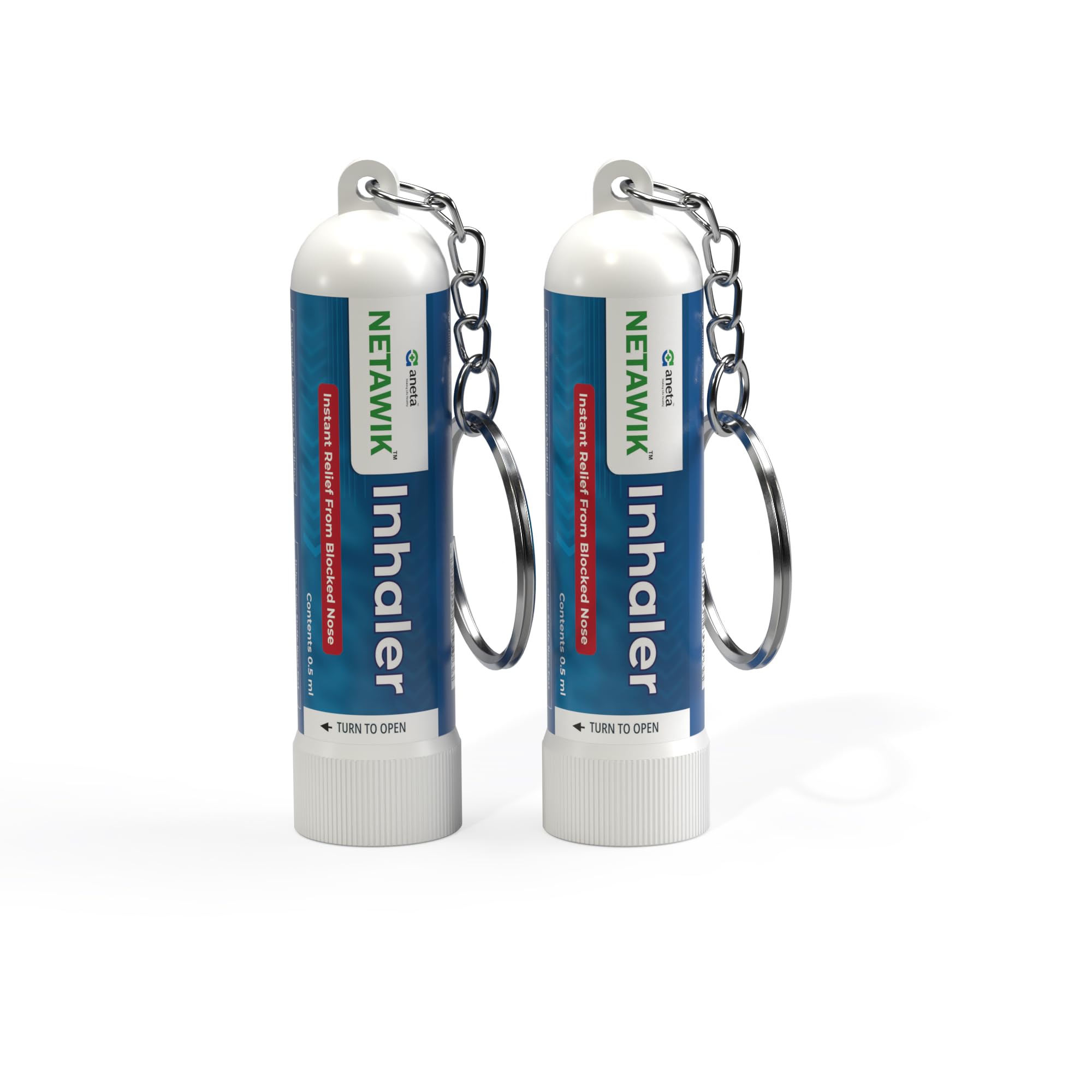 Netawik Inhaler, Portable Nasal Inhaler, Non-Medicated, Soothing Vapors to Breathe Easy, Menthol Scent, 2 Inhalers 100% Natural Active Ingredients for Cold, Cough, Blocked Nose & Breathing Difficulty (B0CSG7MZHQ) Amazon Price History, Amazon Price Tracker