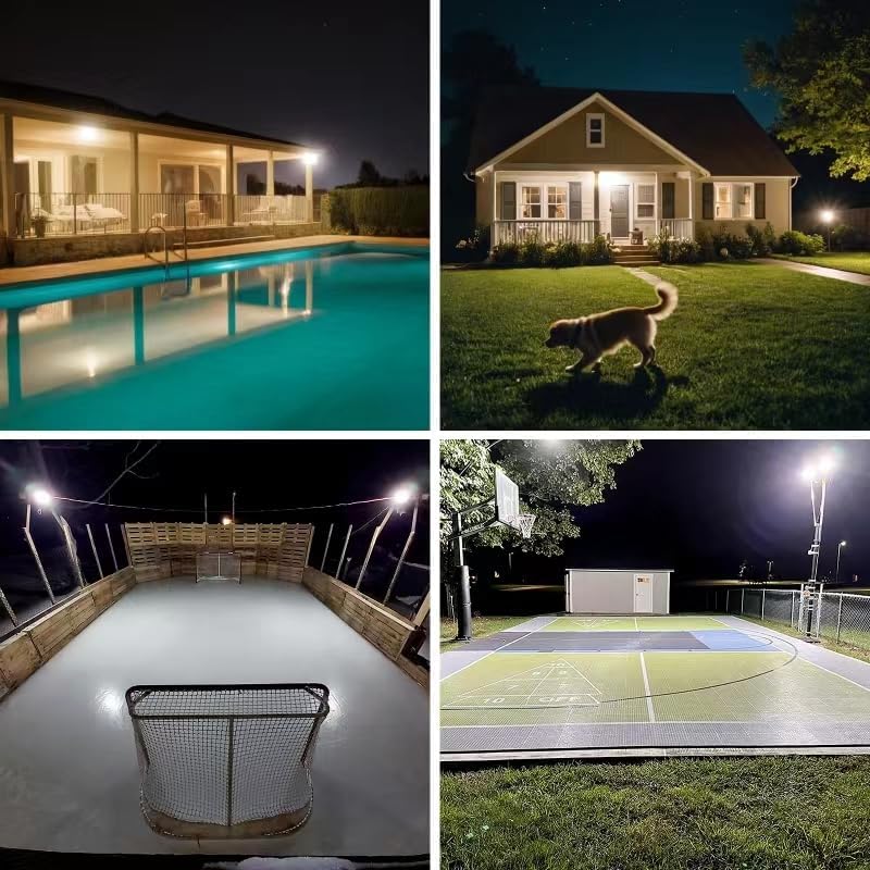 Miniatura 7 de Reflector solar para exteriores, 1500LM 6000K reflectores brillantes, luz de seguridad de energía solar impermeable IP65, luz automática del