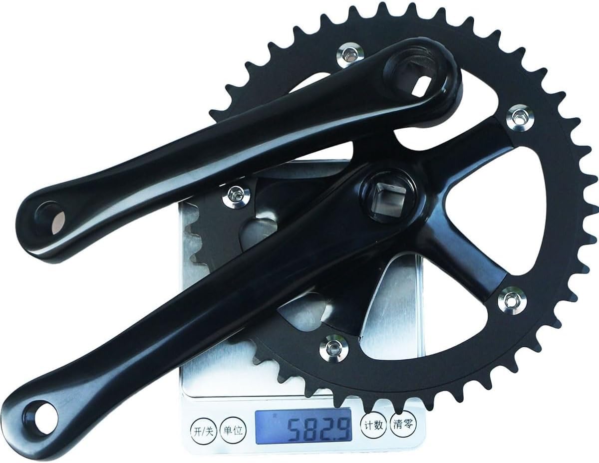 アルミ クランクセット シルバー/ブラック Amazon.co.jp: スクエアテーパー クランクセット MTB 170mmクランク