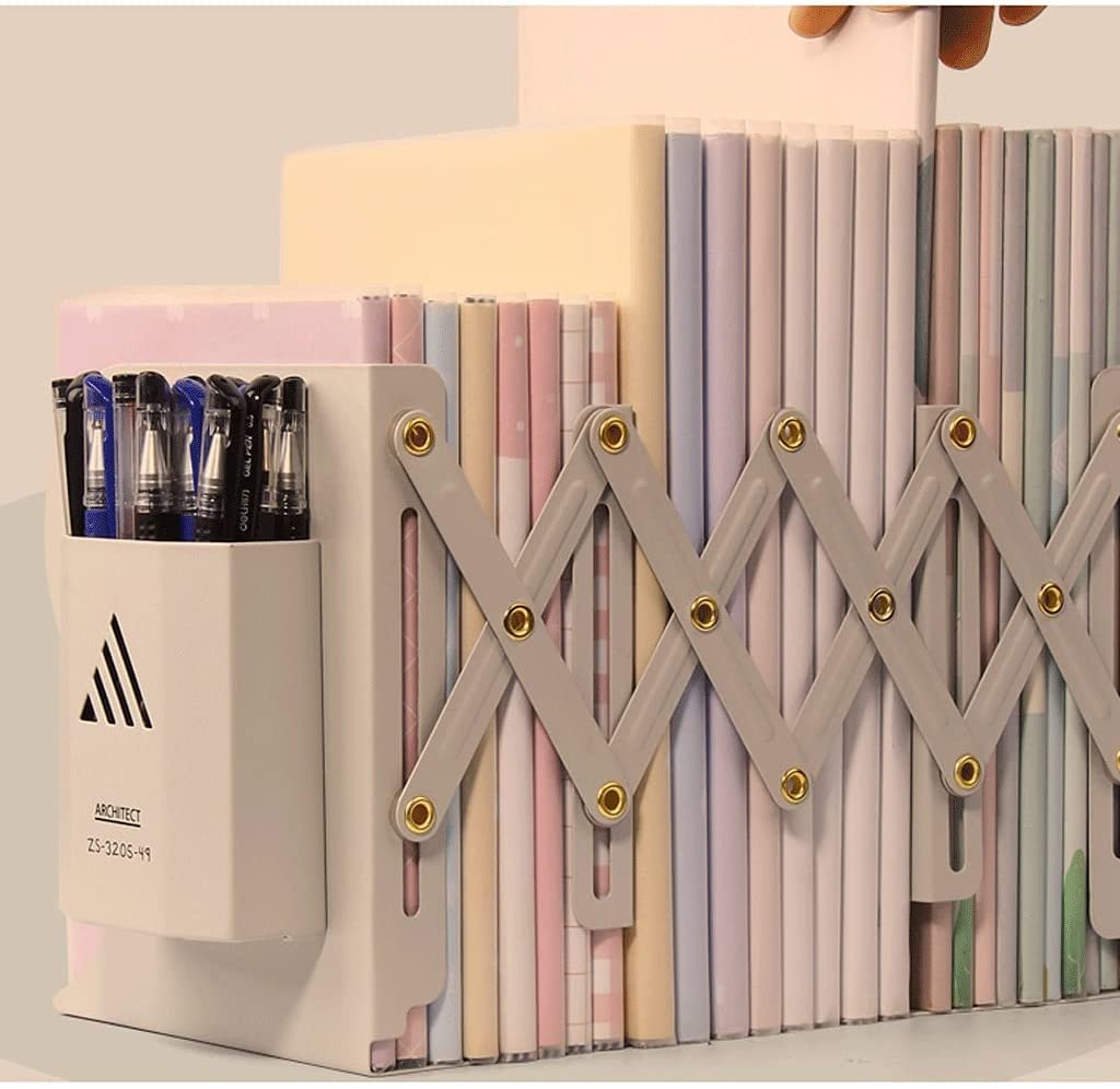 Podpórka Książek Bookends Proste Home Office Book Ends Szary Natural Style Bookend Metal Korek Praktyczny antypoślizgowy regulowany koniec książki Biurko Dekoracyjna