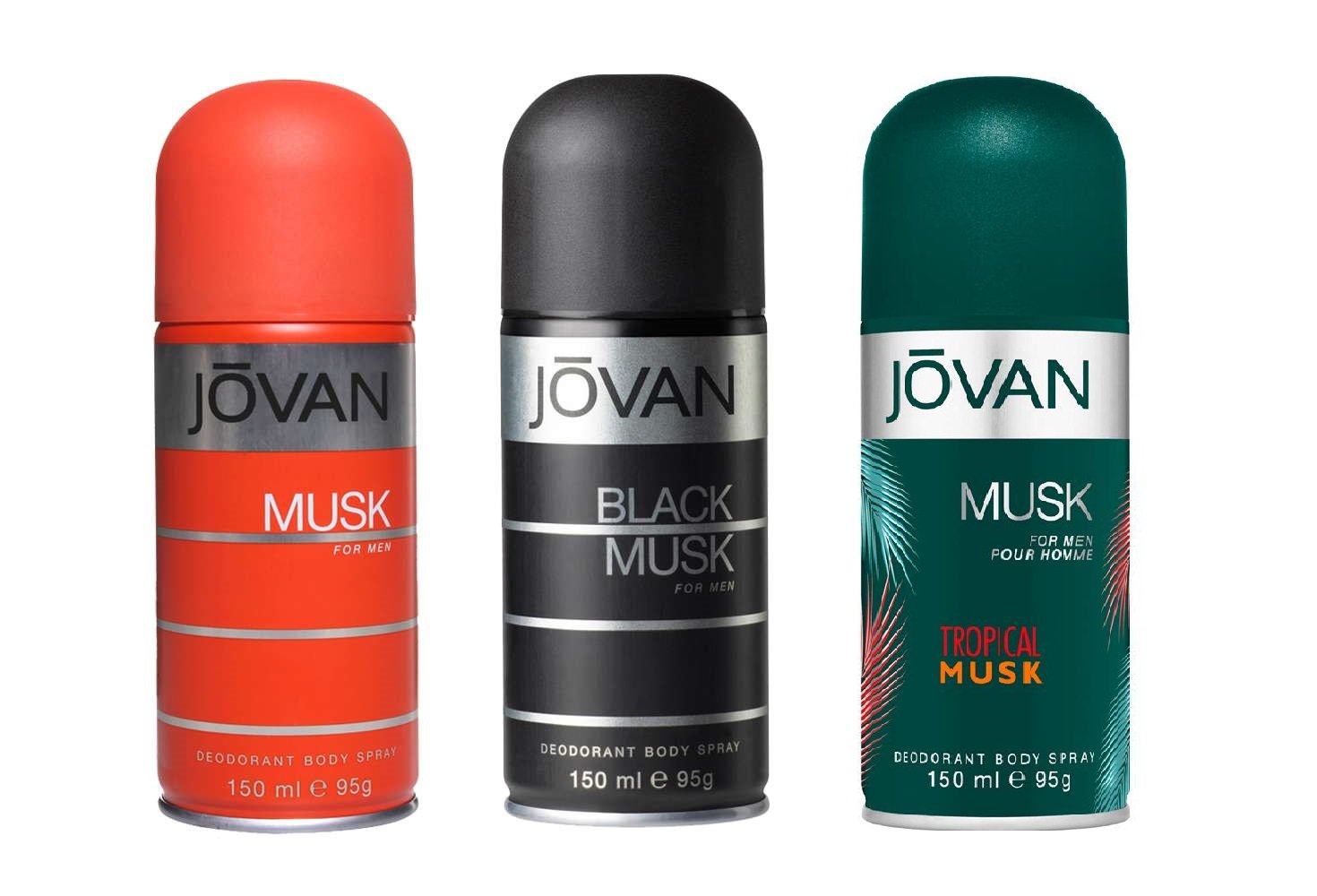 Buy Jovan Combo Offer Deodorant Spray Black Musk+Musk+ Tropical Musk