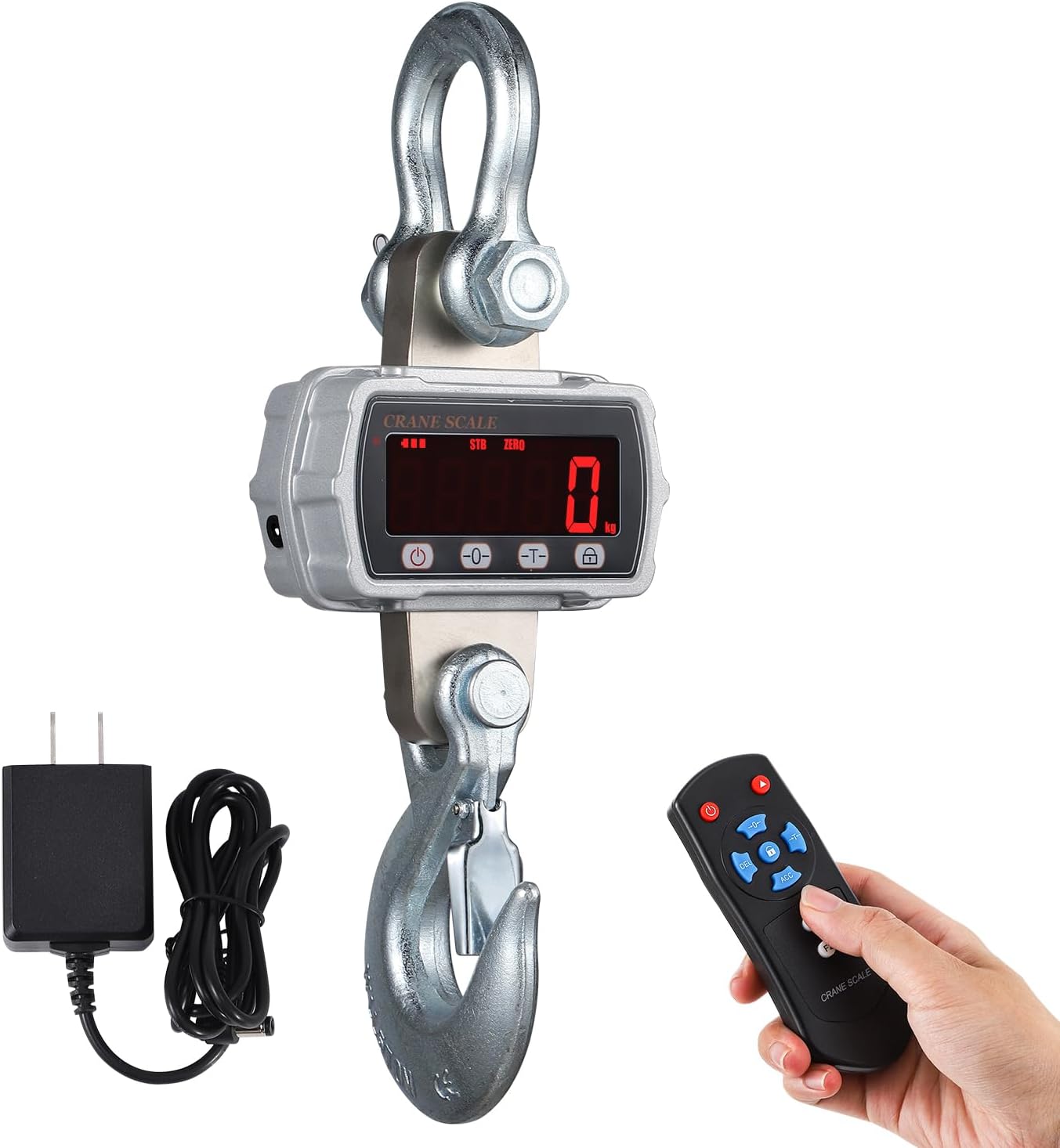 CGOLDENWALL Digital Crane Scale 6600lb Industrial Hanging Scale Handheld Hoist Scale kg lb Switchable 3000kg Wild Game Scale for Farms, Hunting and Livestock