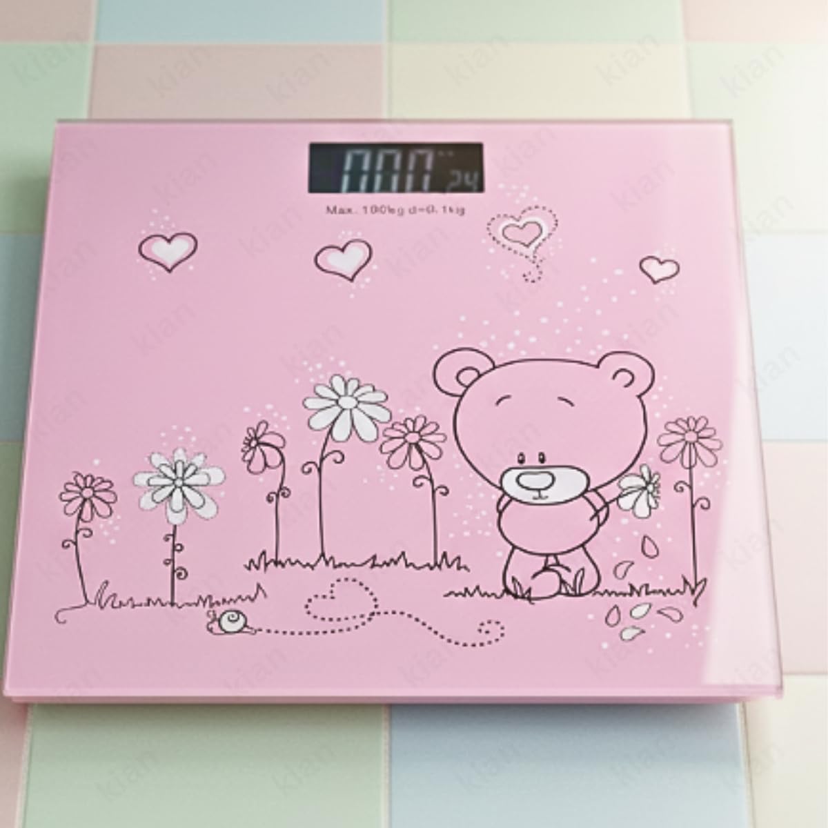Kian Bathroom Weight Machine Body Weighing Scale Digital LCD & Weight Scale Healthcare Measurement Device Up to 180 kg (Multi Colour)-image-8