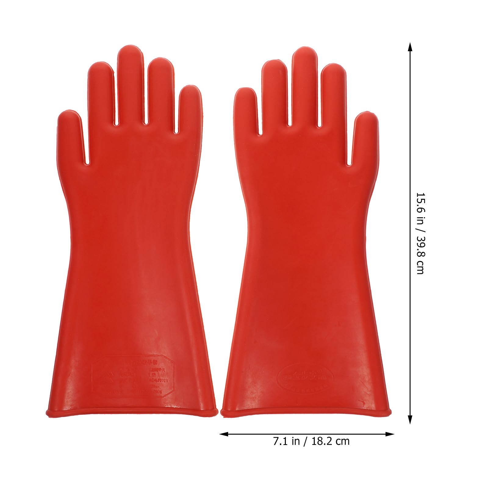 Moufles Isolants 1 Paire pour Électricien en Caoutchouc Rouge Résistance à L'abrasion et, Haute Tension pour Travaux de pour Hommes