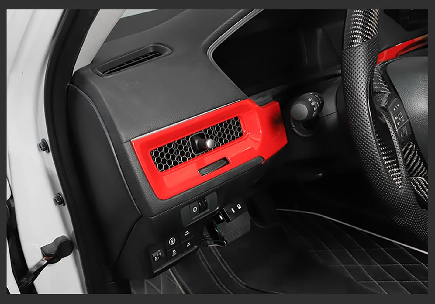 Car Accessories Fit for Honda Civic 11th Gen 2022 2023 2024 2025 2026 Sedan Hatchback LX EX EX-L Sport Touring Inner Dashboard Center Console AC Air Vent Outlet Cover Trim (Red) ABS 2 PCS