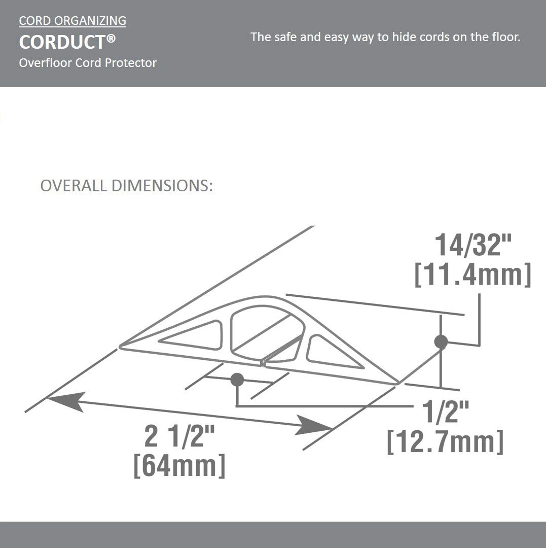 Legrand Wiremold Floor Cord Management Kit, Corduct, Cord Protector