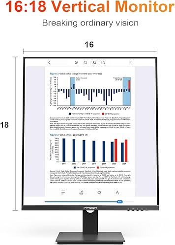 Miniatura 4 de INNOCN SDQHD 28 pulgadas 1618 2560 x 2880p Monitor de computadora con cámara web de 2.0MP con micrófono, soporte ajustable de alturapivote,