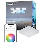 Smart Ceiling Light, RGBCW LED Ceiling Lights Compatible with Alexa, Flush Mount Light Fixture with 16M+ Colours & Dynamic Scenes, Music Sync, 2700K-6500K Dimmable, Skylight Expansion 1PK
