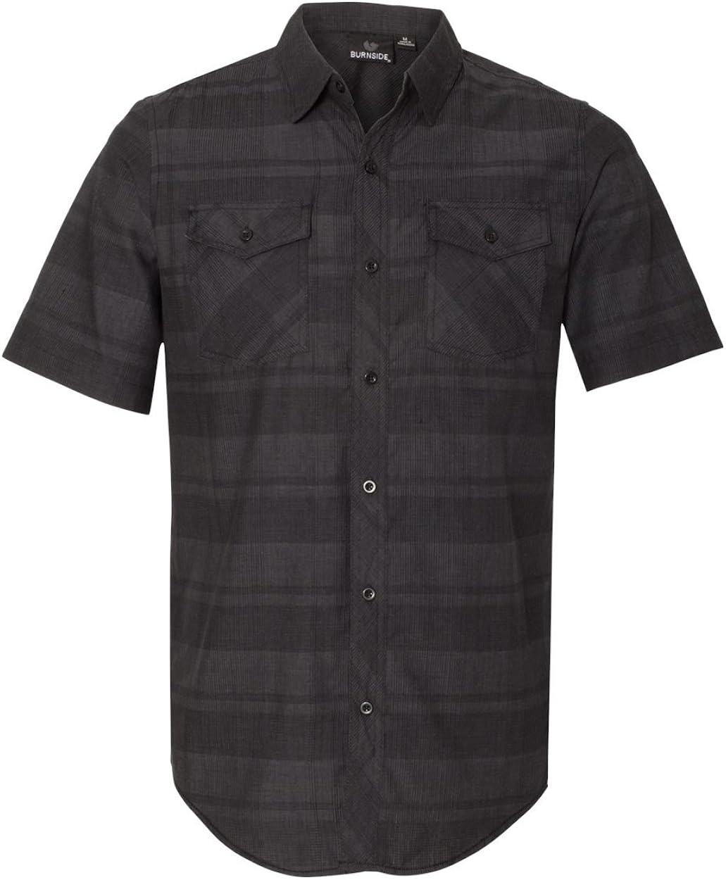 Burnside Mens Plaid Short Sleeve Shirt (9202) at  Men’s Clothing store