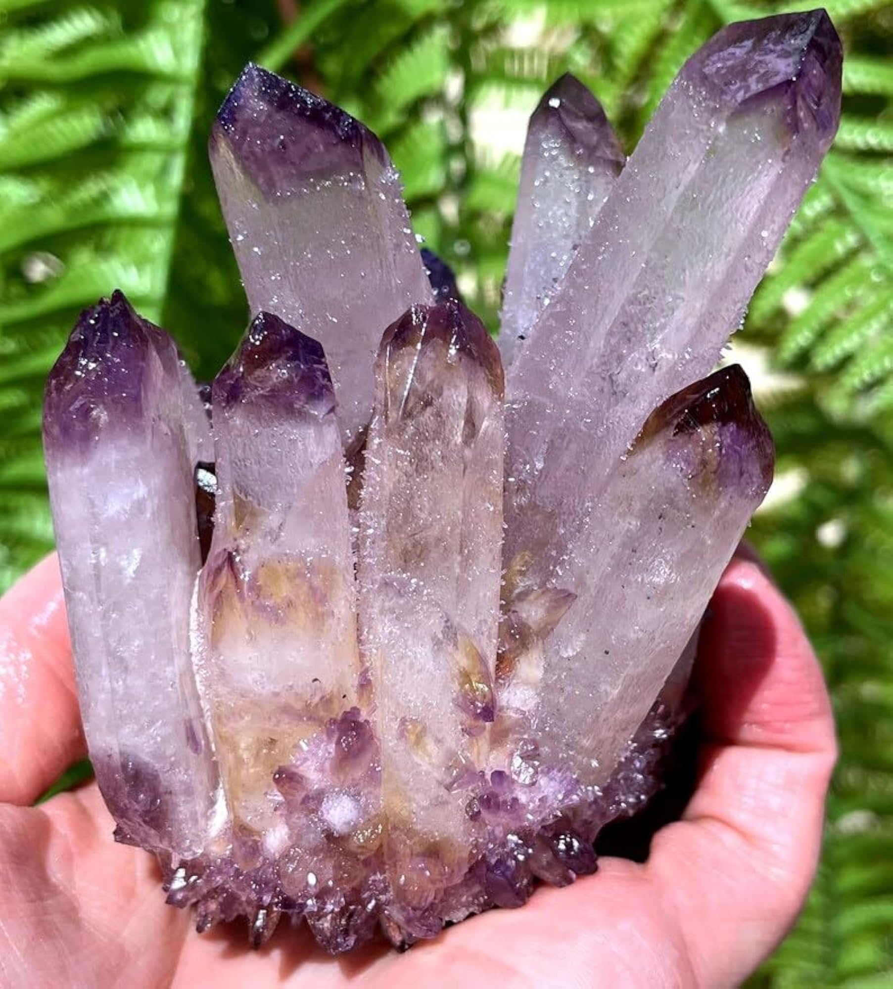 Cactus Quartz Cluster with Phantom Inclusions for Healing