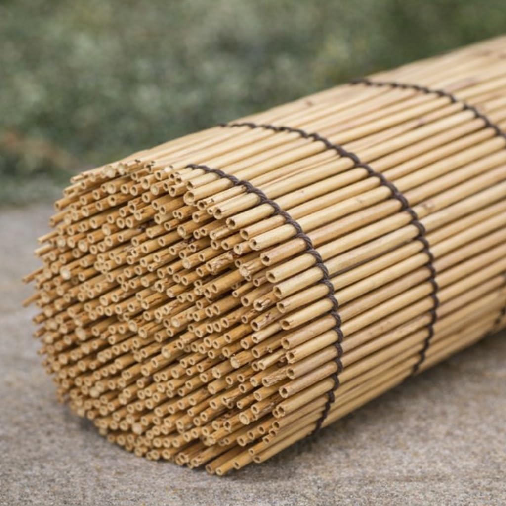 Bamboo Roll Up Window Shades for Outdoor Patio, Natural Woven Bamboo Privacy Blind 24"–72" W, Cordless Easy Hanging Roller Shade for Indoor & Outdoor Use(Natural,54" W x 59" H)