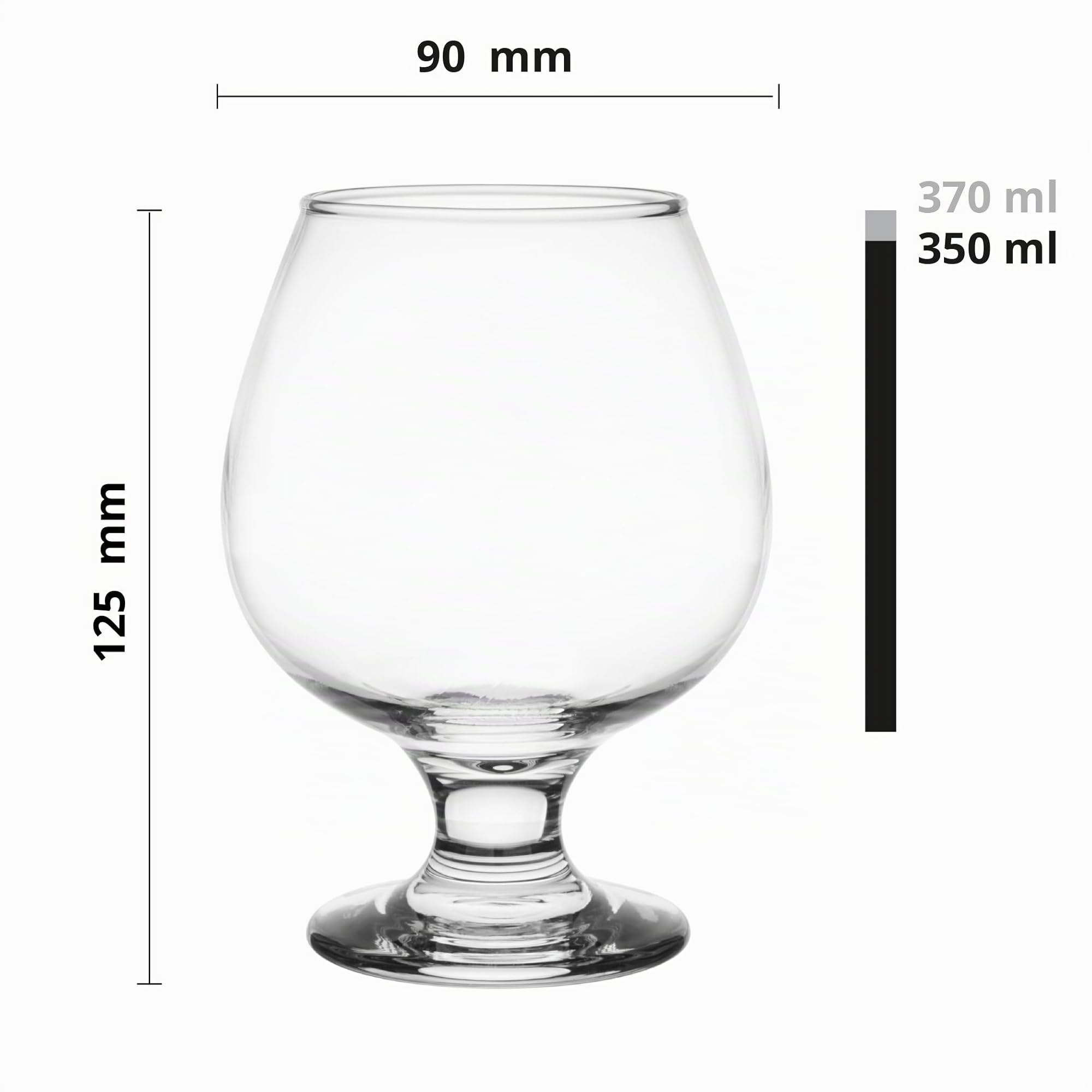 Glasmark Set 6 bicchieri da cognac da 350 ml