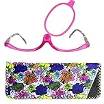 Mini Brille - Occhiali il Trucco Donne portatili, Make up Occhiali Monolente da Trucco Diottrie + 3.5 (Viola)