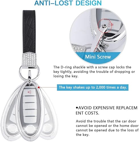 Miniatura 8 de 1797 Funda para llavero para Nissan Bling Accessories Altima Rogue Sentra Pathfinder Maxima Titan Murano Llavero de coche, carcasa de aleación de