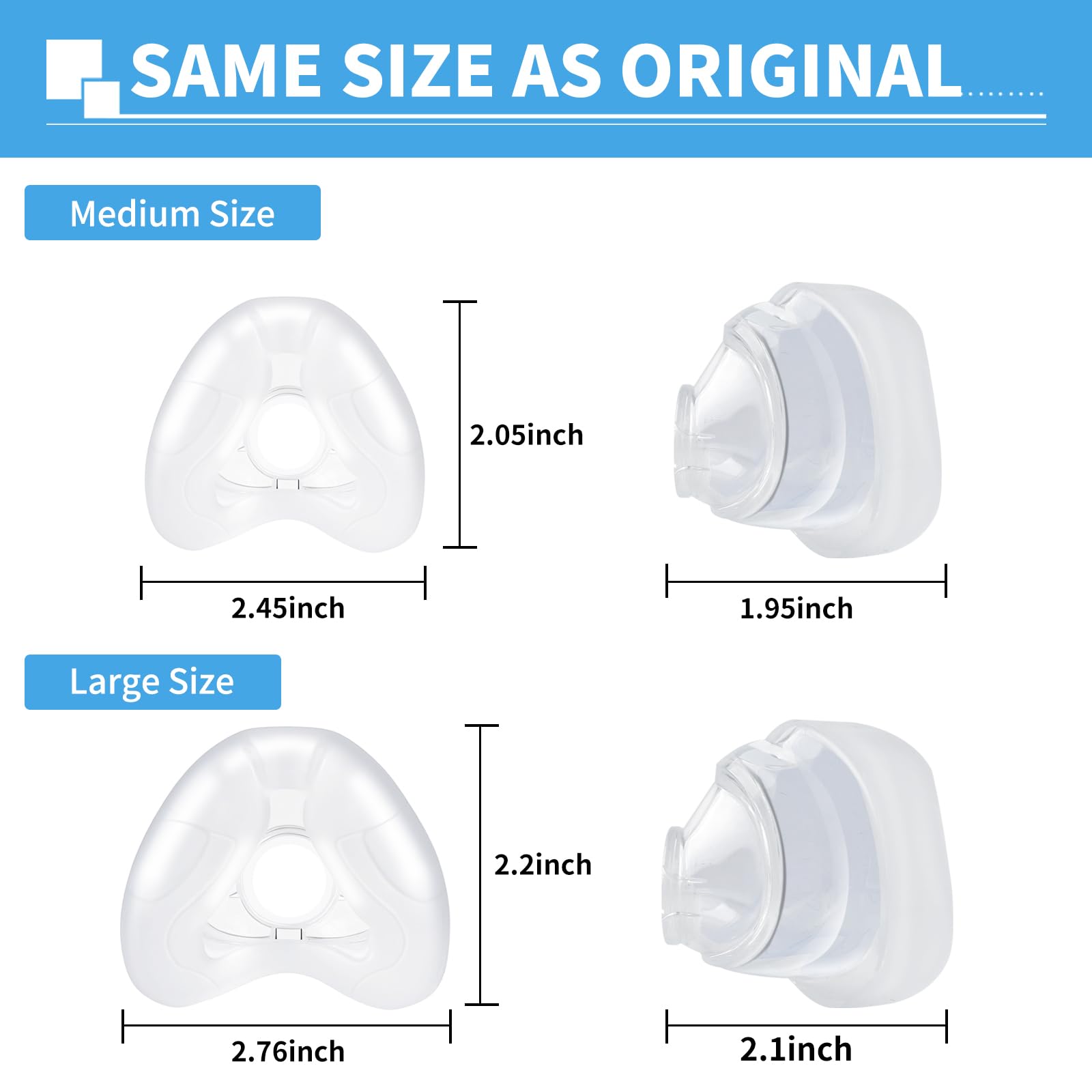 Amazon.co.jp: ZYG ResMed AirFit N20用交換用クッション、鼻マスク
