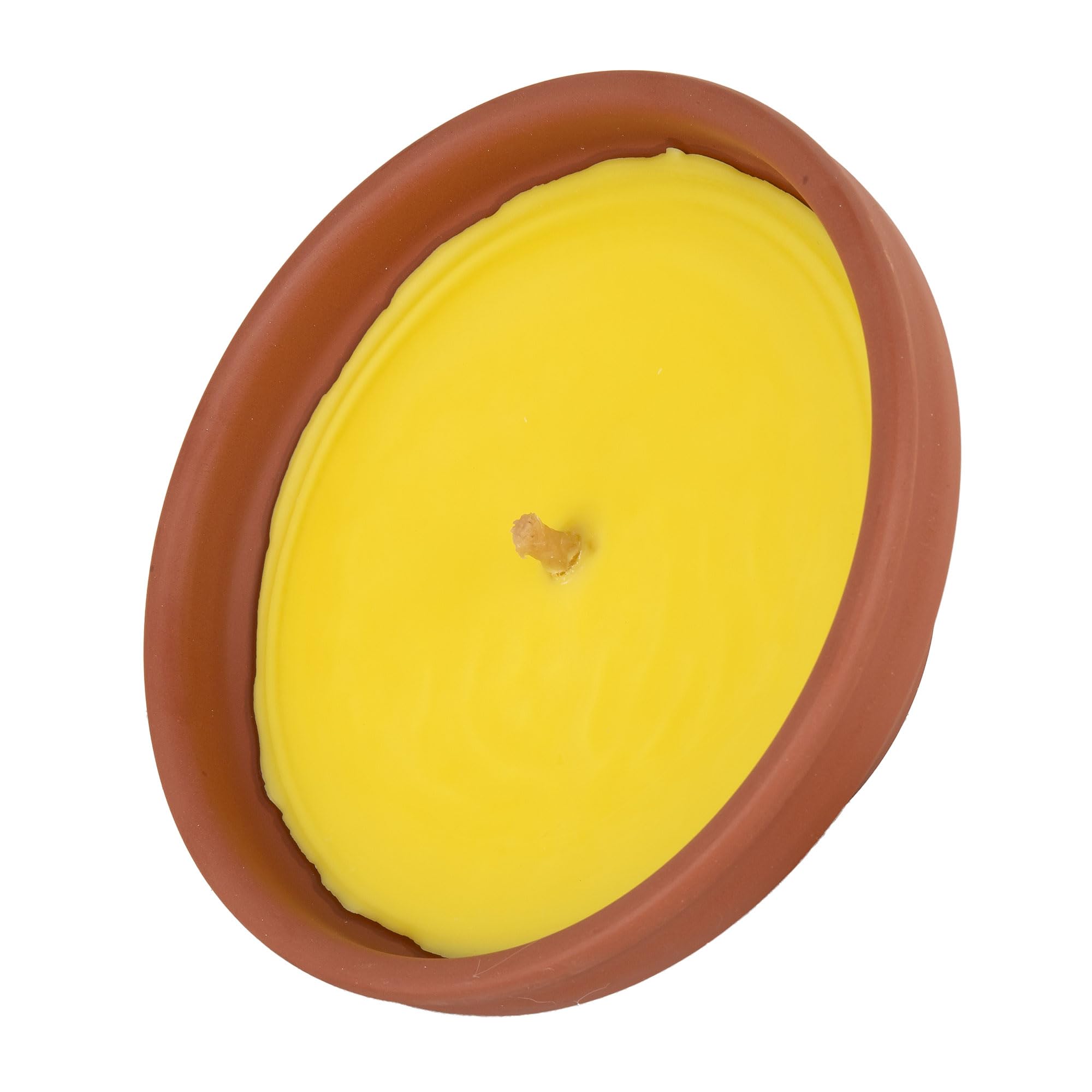Cofan Velas de Citronela en Recipiente de Terracota | Capacidad de 300 g. | Duración aproximada: 20 Horas | Pack de 6 Unidades o Venta unitaria (6, Amarillo)
