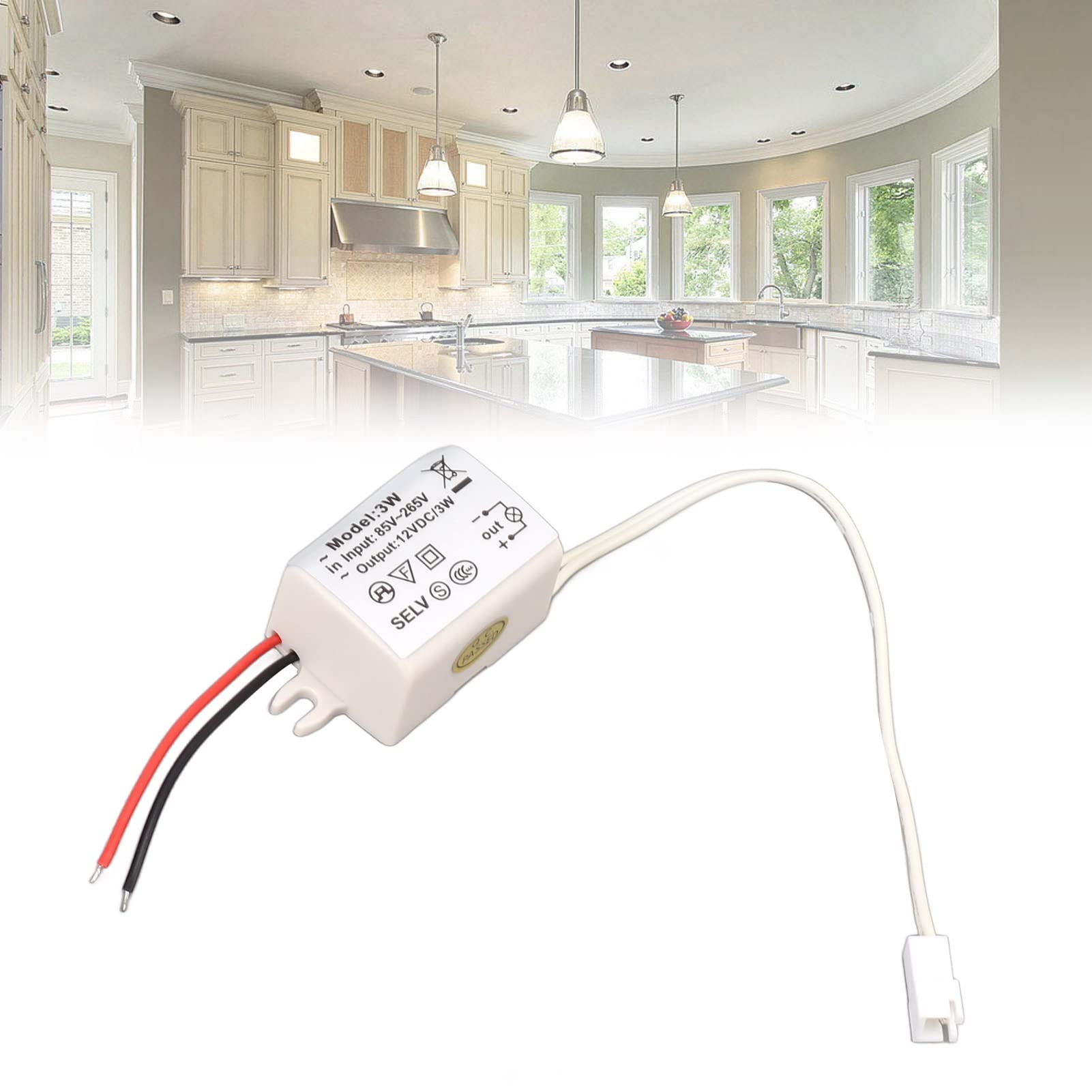 Fdit Led Drive Power Adapter lampy 12 V zasilacz Power Driver światła DC 12 V napięcie stałe adapter 3 W kompaktowy z merchandiserami