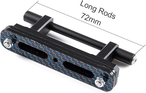 Miniatura 5 de H3 110 LCG Kit de chasis, rieles de chasis LCG de fibra de carbono brillante, bisagra de cabina para plataformas de tramposo de orugas RC SCX10