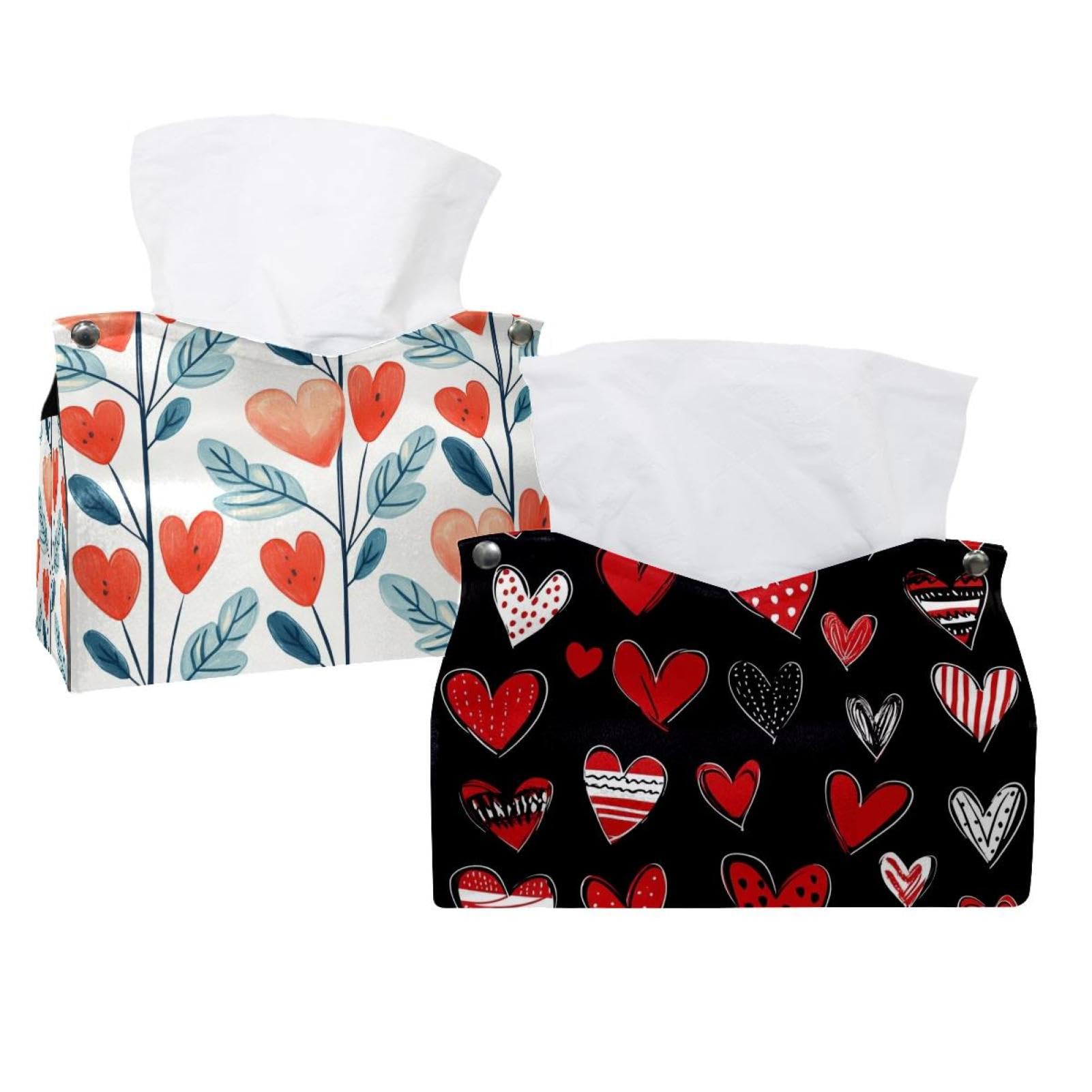 Boîte à mouchoirs en cuir pour masquer les emballages cartons dans votre salle de bain