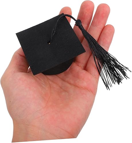 Miniatura 3 de OKUMEYR 20 piezas de mini sombrero de doctor accesorios para fotos de graduación, sombreros de doctorado, decoración de tapa de botella de