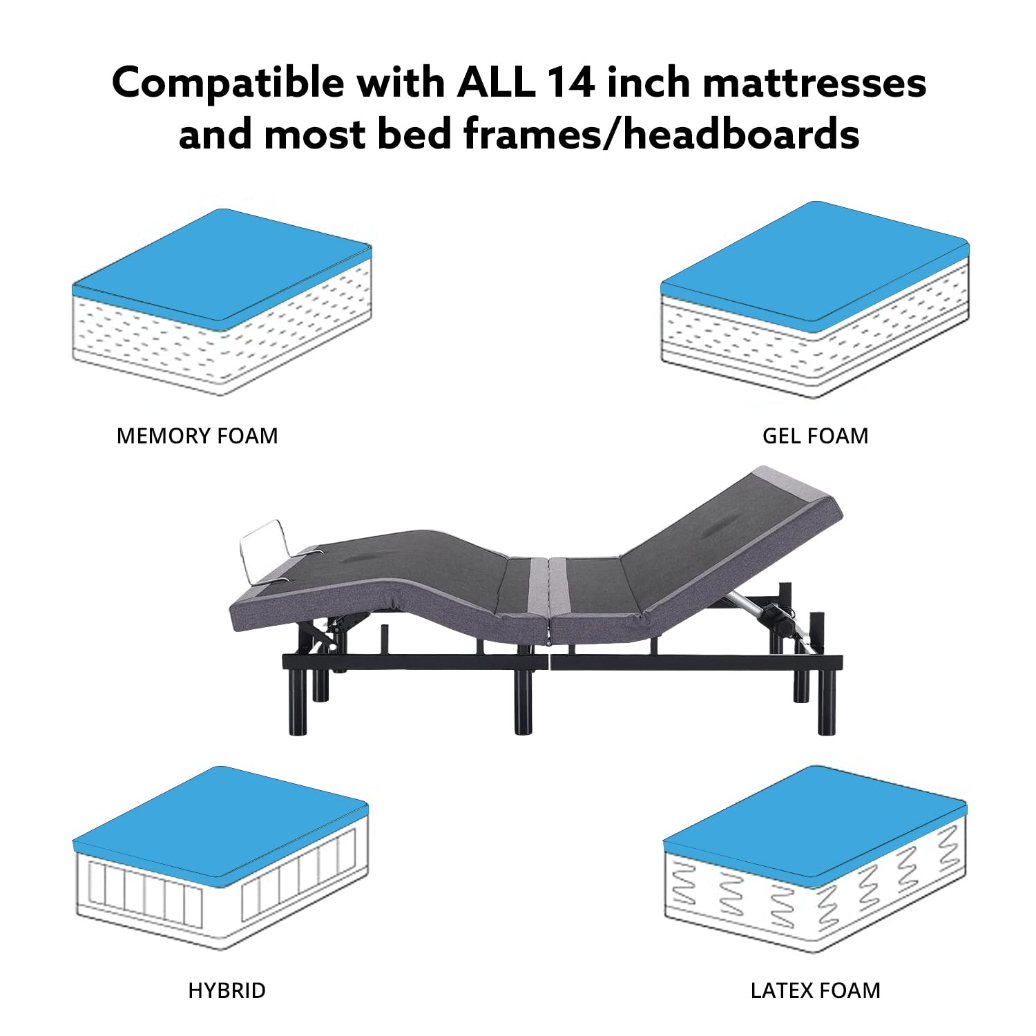 Buy IdealBase Adjustable Bed Frame Full, Massaging Zero Gravity