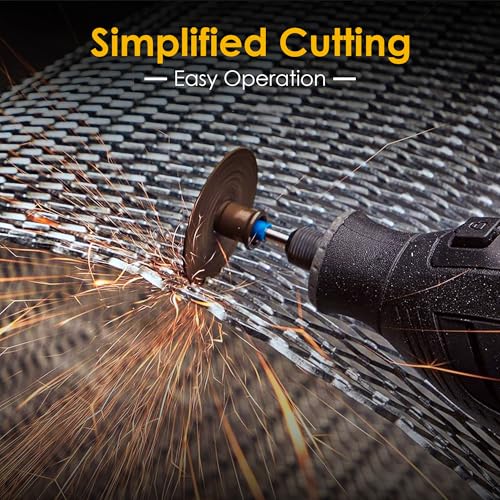 44pcs Gold Cutting Wheel Set Compatible with Plastic for Rotary Tool, HSS Circular Saw Blades 6pcs, Resin Cutting Discs 20pcs, 545 Diamond Cutting Wheels 10pcs - Thumbnail 7