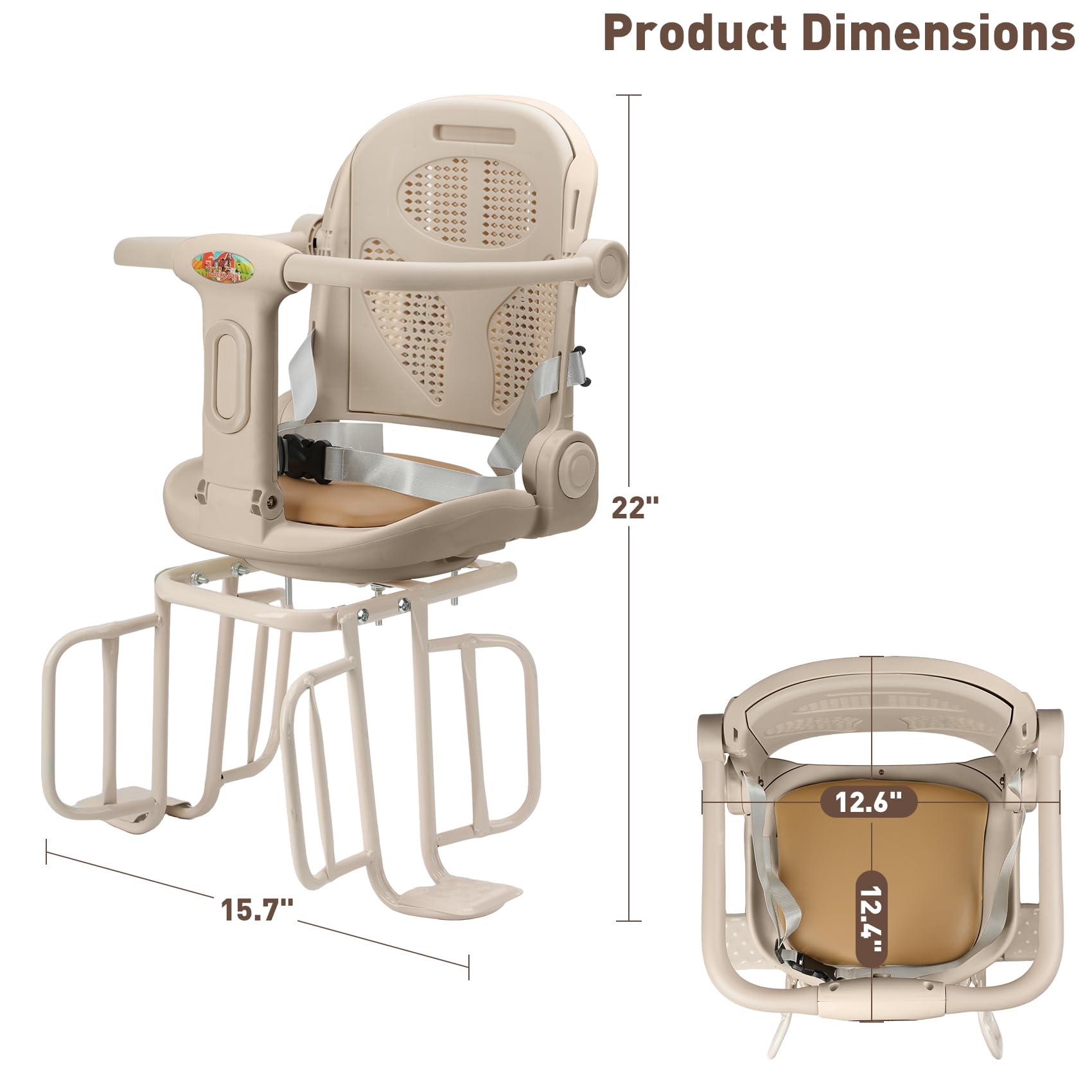 Kid's Bike seat Rear Child Carrier Bike Chair for Bicycle Kids seat for Children 2~4 Years,Weight 55 lbs