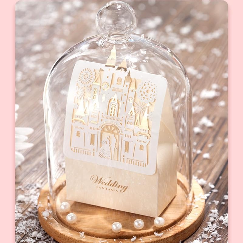 Gift Bags 10/30Pcs European Creative Wedding Gift Bag Wedding Queue Candy Box Castle Wedding Bag Gift Favor (Color : Red, Size : 10PCS_9.5X6X13.6CM)