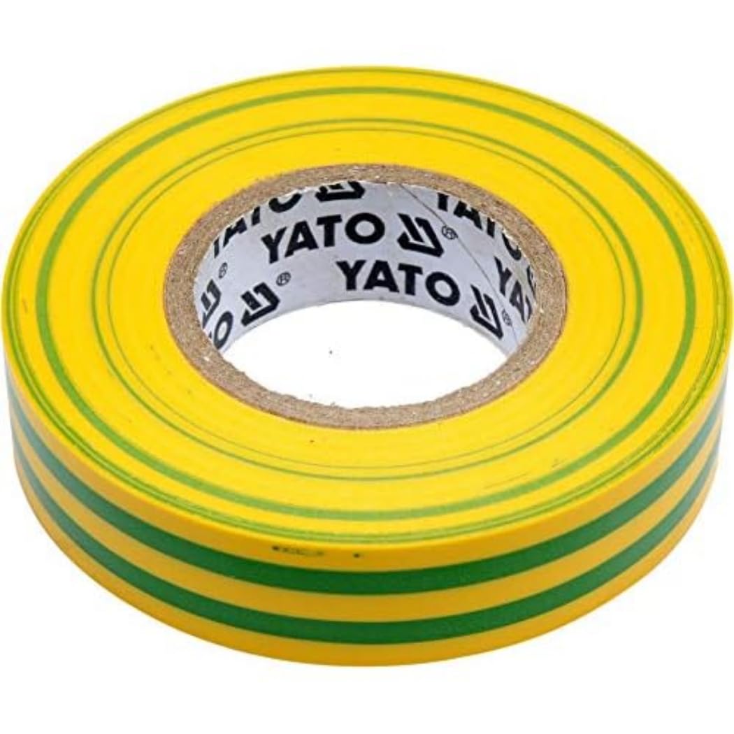 YATO YT-81593 - Electrical Insulation PVC Tape 0.13 mm 15 mm x 10 m Yellow-Green