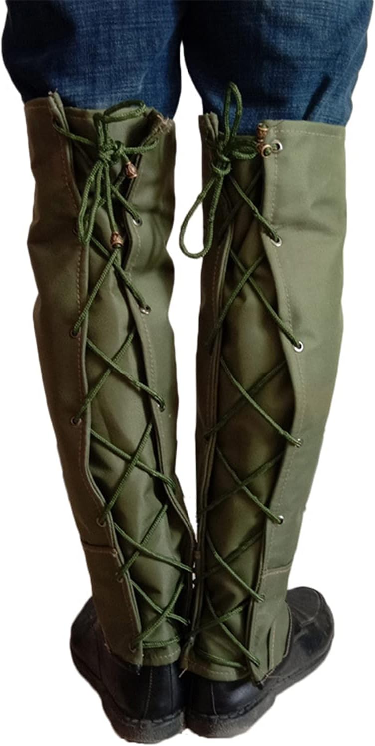 Snake Gaiters - Adjustable Leg Protection for Men & Women Against Snake Bites - Durable Lower Leg Safety Guards for Hunting and Outdoor Activities