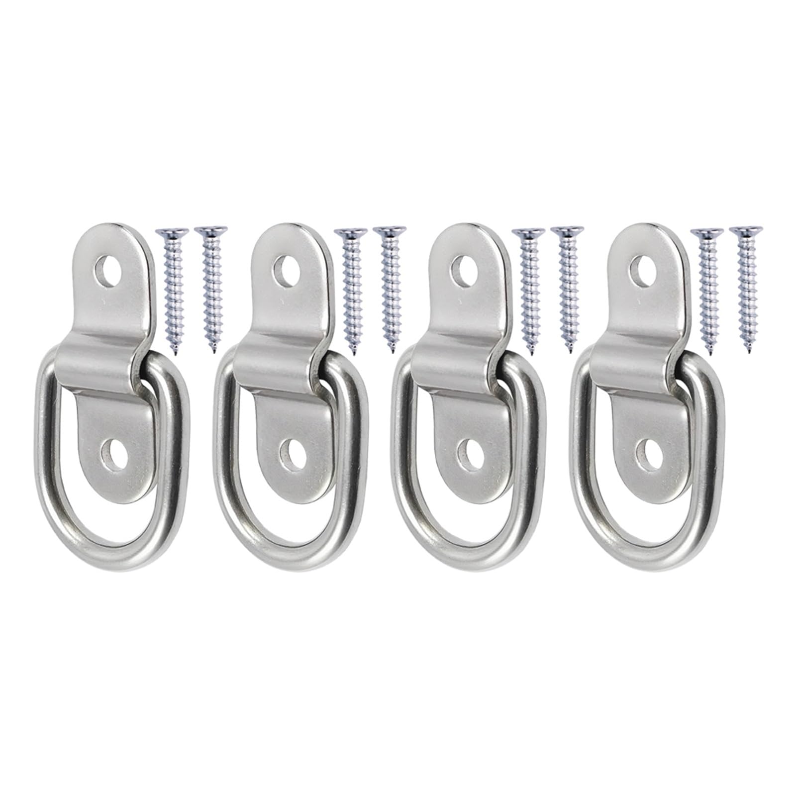 Pjfcewfdgx 4 Set Silver Iron D-Ring Tie-Down Anchor Recessed For Flatbed Trailer Truck