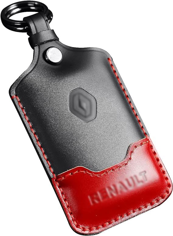 Friendship Key Card Case fit for Renault Handmade Leather Key Fob Car Key Covers with Keychian fit for Renault Captur/Clio/Kadjar/Zoe/Megane/Dacia