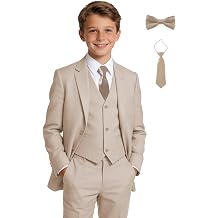 Boys Suits Wedding Ring Bearer Outfits Kids Dress Clothes Easter Prom Formal Tuxedo Suit Set with Bowtie,Tie