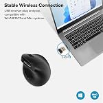 DELUX Ergonomic Mouse Wireless for Small Hands, Vertical Mouse for Carpal Tunnel, 75g Lightweight, 4000 DPI, 6 Buttons, 2.4G, for Window, MacOS, Laptop (M618Air GX-Black)