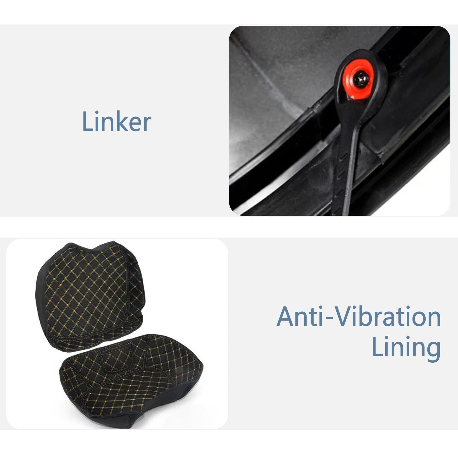 Bauletto Universale per Moto 38L Scatola di Coda Impermeabile per Moto da Viaggio Box di Stoccaggio di Grande capacità con Hardware di Montaggio E Schienale per Riporre Caschi E Guanti(Red)