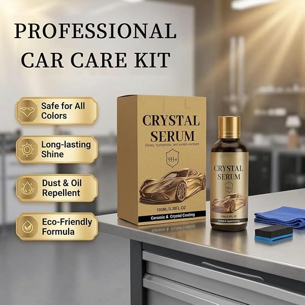 PTZ Crystal Serum – Advanced Graphene Ceramic Coating for Cars, 9H Graphene Coating for Auto Car Detailing, Coat Restore for Paint, Glass & Wheel(100ML) - 5
